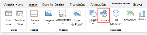 Inserir ícones para o PowerPoint