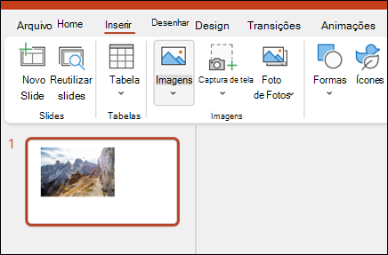 Inserir imagens no PowerPoint