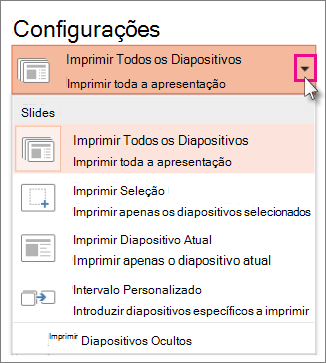 Configurações de Impressão