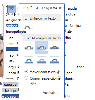 Caixa Opções de Layout