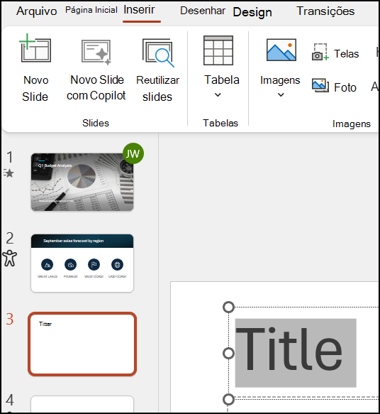 Formatar texto do PowerPoint