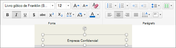 Como editar a formatação do rodapé