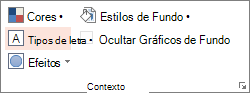 Opções de fundo