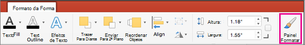PowerPoint para Mac Shape Format tab