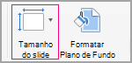 Clique em Tamanho do Slide