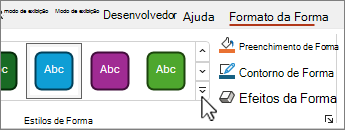 Botão Mais estilos de forma