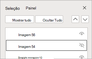 Item em lista oculto.
