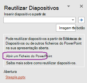 Navegar para localizar uma apresentação