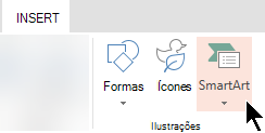Na guia Inserir, selecione SmartArt