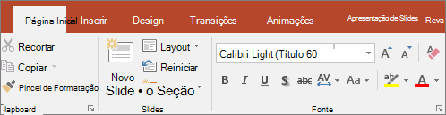 O marcador de texto no friso no PowerPoint.