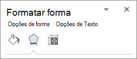 Guia Efeitos no painel Formatar Forma