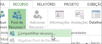 Abrir Compartilhar Recursos do pool de recursos