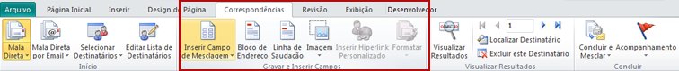 Inserir campos de mala direta