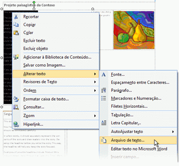 Inserindo texto do arquivo