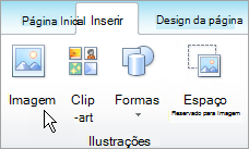 Selecionar Imagem na guia Inserir