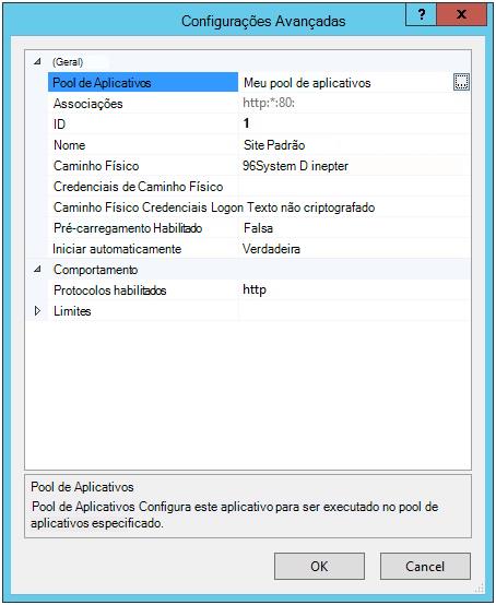 Configurações avançadas