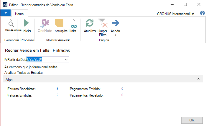Editar Recriar entradas SII ausentes