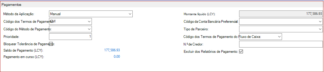 Excluindo fornecedores específicos do relatório