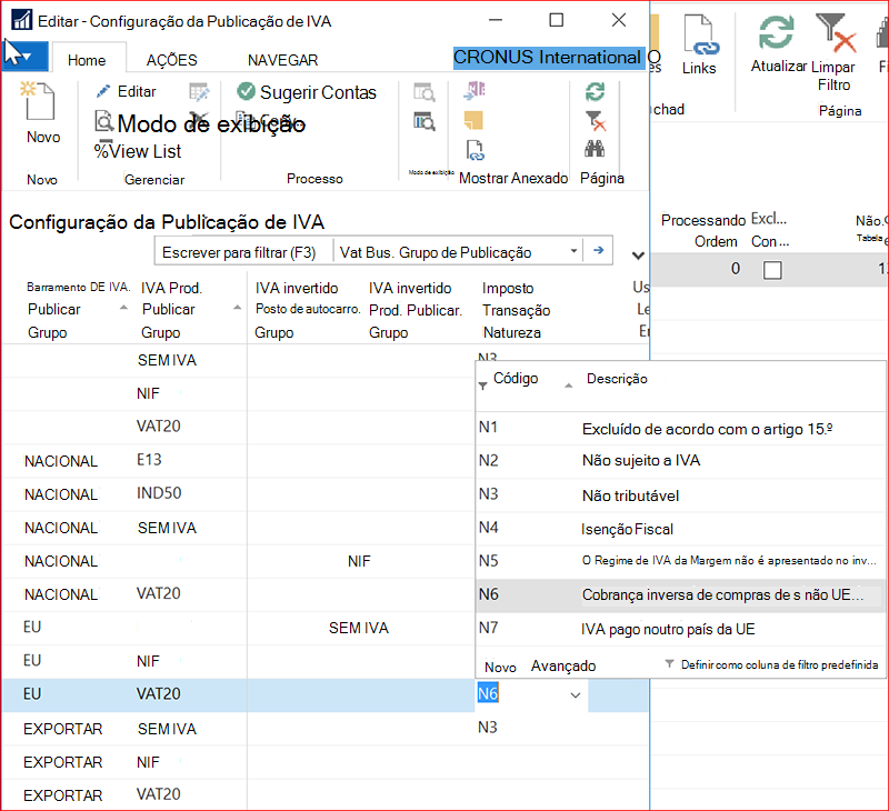 Captura de tela para a janela Instalação de Postagem do IVA
