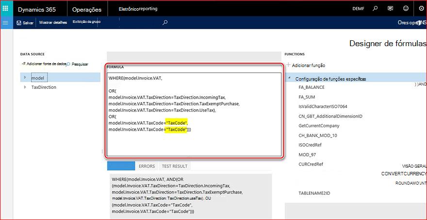 Esta imagem mostra-lhe como transferir e configurar configurações ger.
