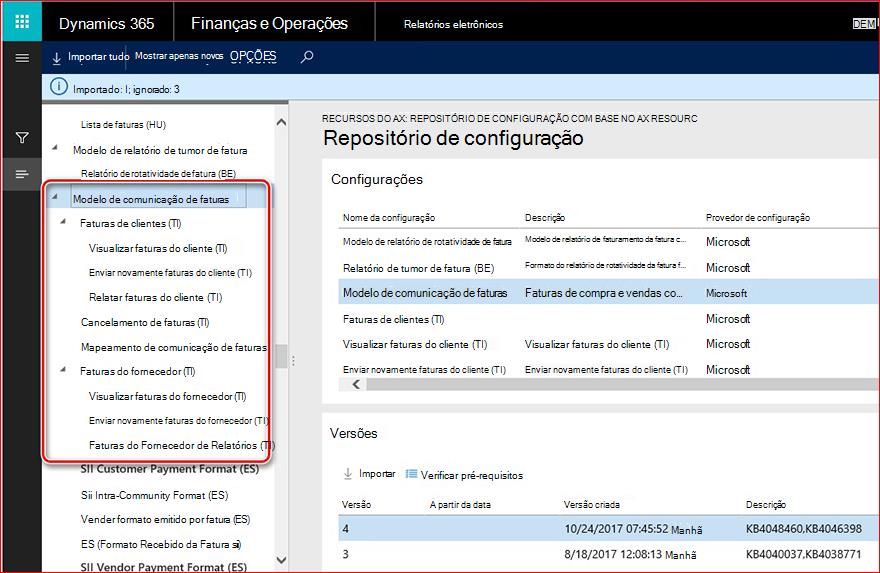 Esta imagem mostra-lhe como transferir e configurar configurações ger.