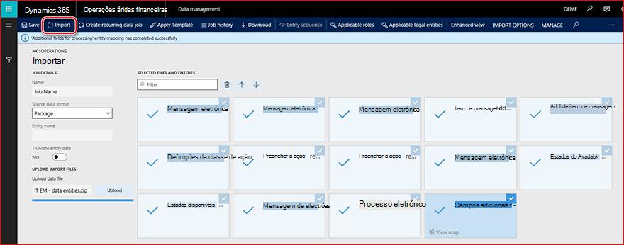 Esta imagem mostra-lhe como configurar a funcionalidade Mensagens Eletrónicas.