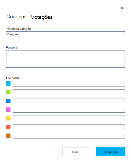 Criar uma página de votação