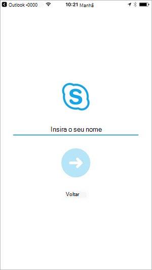 Insira seu nome para ingressar na reunião