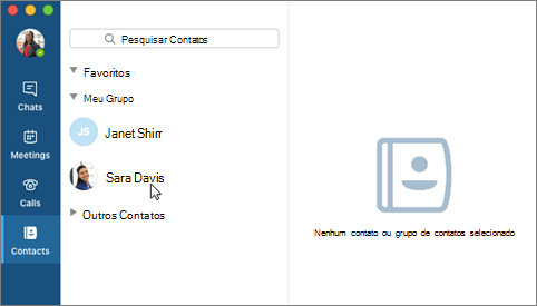 Clique no contato na Lista de Contatos