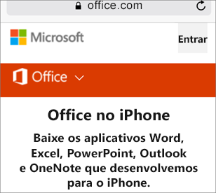 Vá para office.com