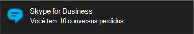 Receber notificações de mensagens perdidas pelos Alertas do Windows