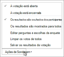 Ações de votação