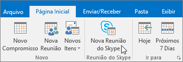 Agendar Reunião no Skype for Business