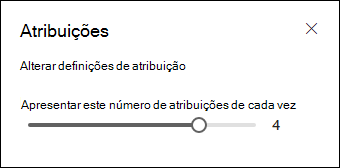 Escolher o número de tarefas a apresentar.