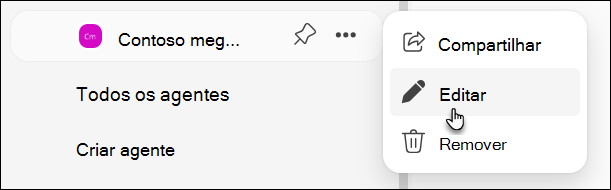 captura de ecrã do agente de edição no bizchat