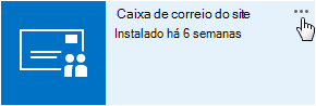 Aplicativo Caixa de correio da equipe com o botão ... para obter mais informações.