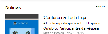 Captura de tela mostrando o link Adicionar