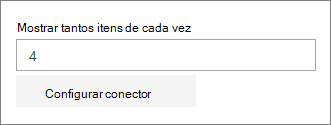 Painel de propriedades do conector