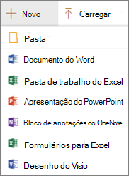 Comandos Novo e Carregar