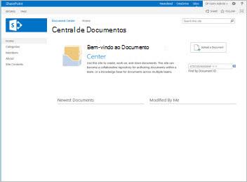 Modelo de Site da Central de Documentos