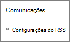 Listar configurações de comunicações (RSS)