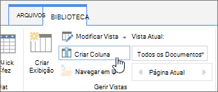 Link de coluna criar biblioteca do SharePoint Online