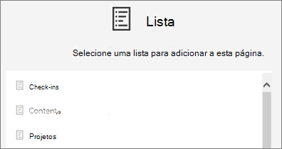 Selecionar uma lista