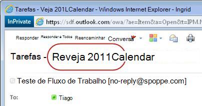 Aprovar texto na linha Assunto da notificação de tarefa