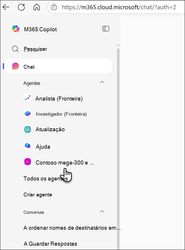 O agente utilizado aparece no corrimão esquerdo