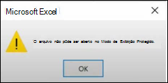 Erro de arquivo de exibição protegida no Office