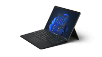Mostra o Surface Pro 8 aberto e pronto para uso.