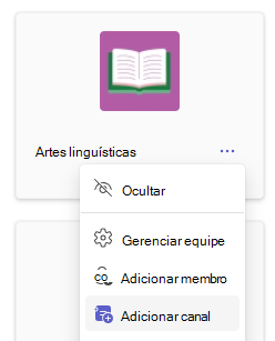 Adicionar canal