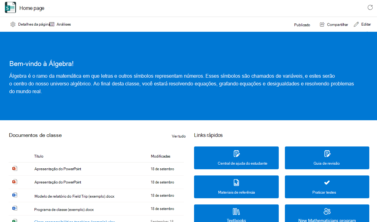 home page