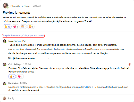 Mais respostas